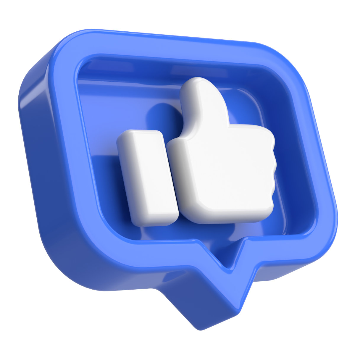 Like icon. Like button. 3D illustration.