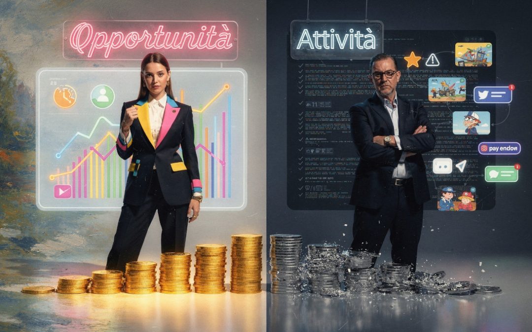 Due aziende, stesso budget: online una genera opportunità, l’altra colleziona attività