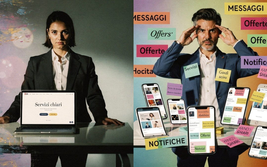 Due micro imprese, stesso servizio: una è chiara dal sito, l’altra si perde in dieci messaggi
